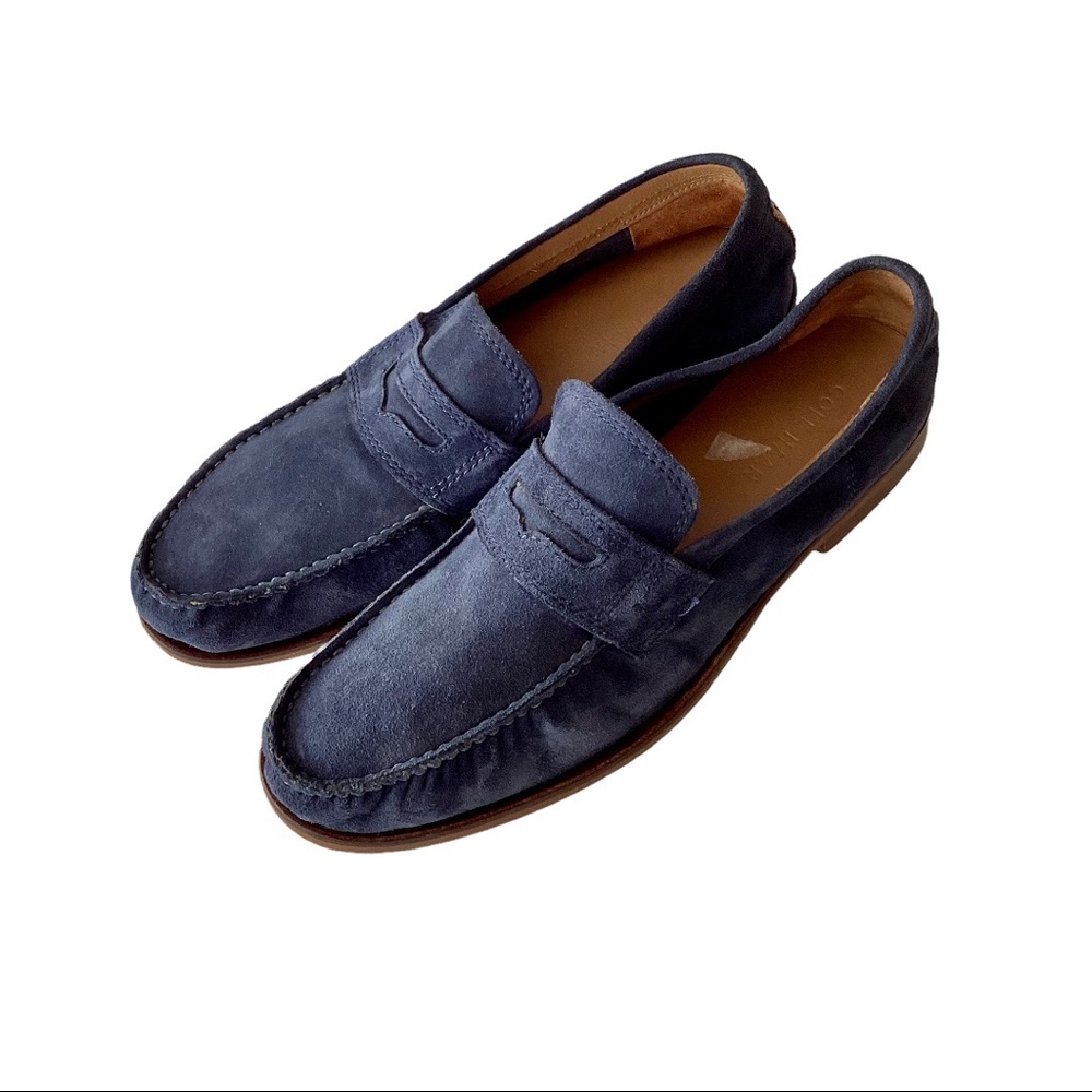 Cole Haan Mens Loafer Shoe Blue Suede Leather 7